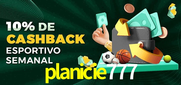 10% de bônus de cashback na planicie777