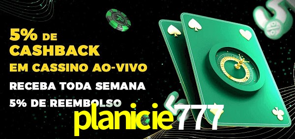 Promoções do cassino ao Vivo planicie777
